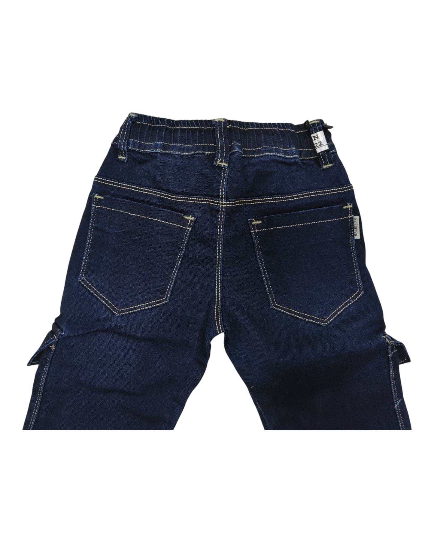 Dark Blue Denim Cargo Pants