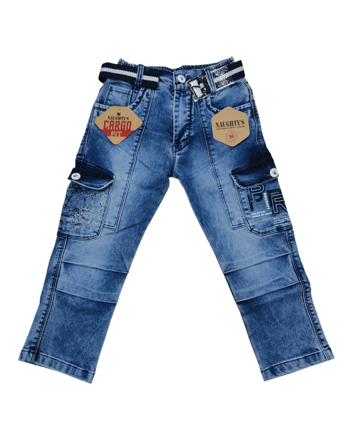 Light Blue Denim Cargo Pants