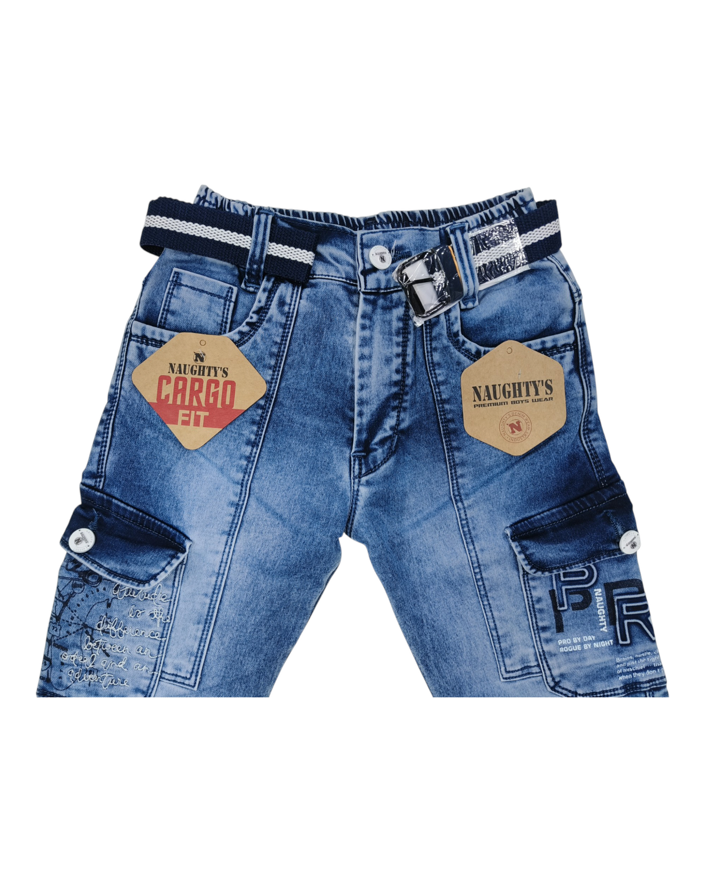 Light Blue Denim Cargo Pants