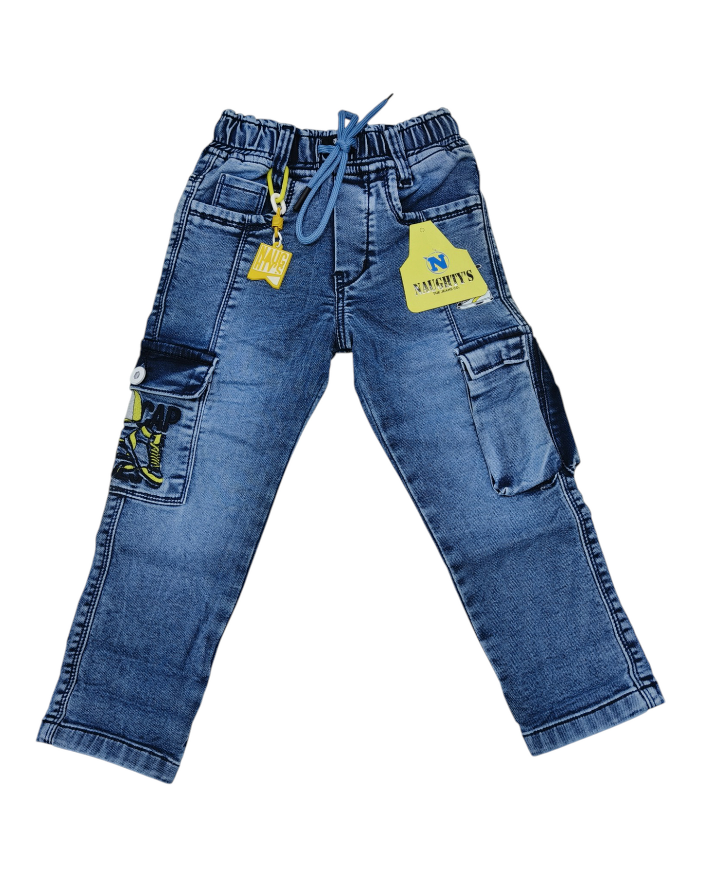 Light Blue Denim Cargo Pants