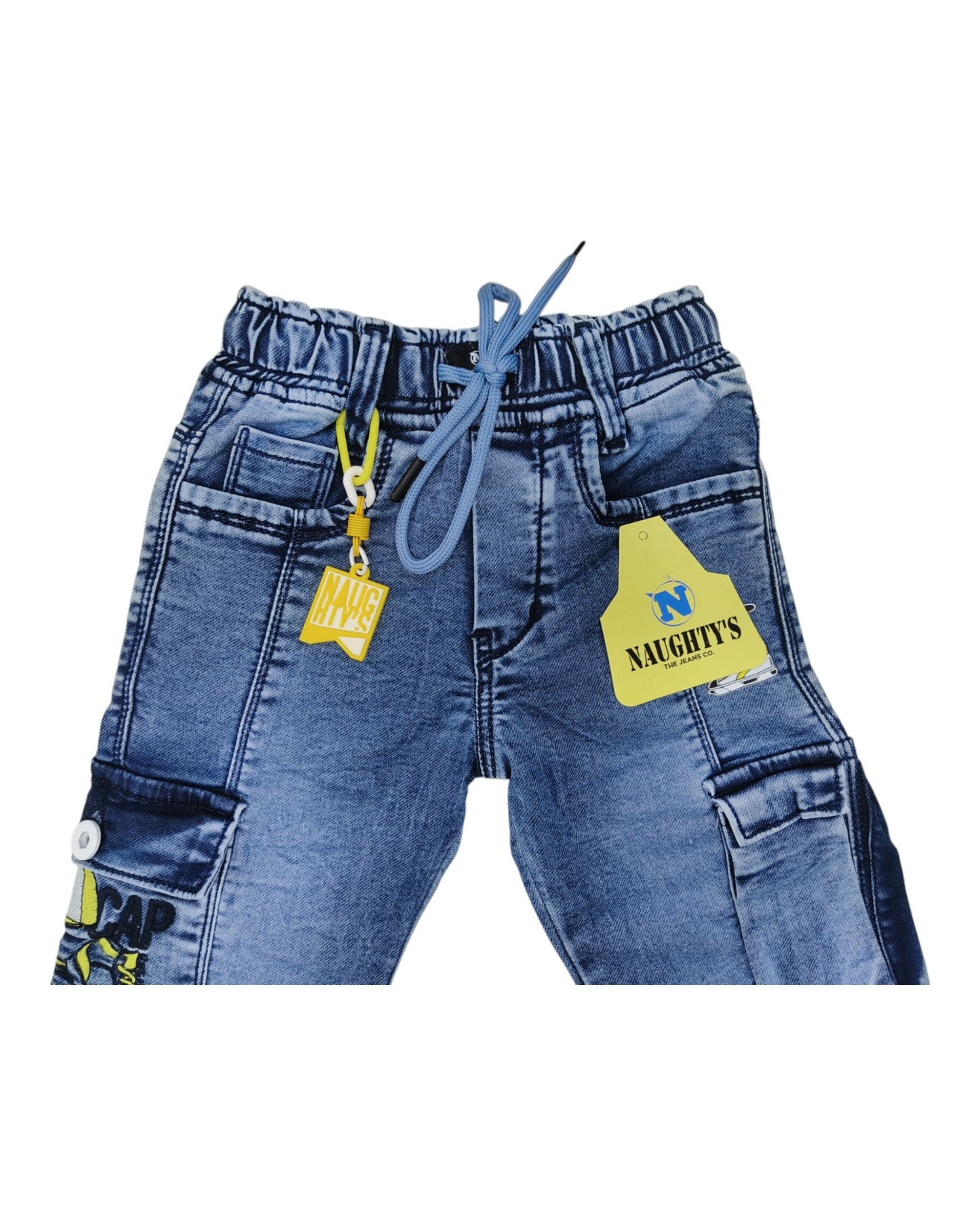 Light Blue Denim Cargo Pants