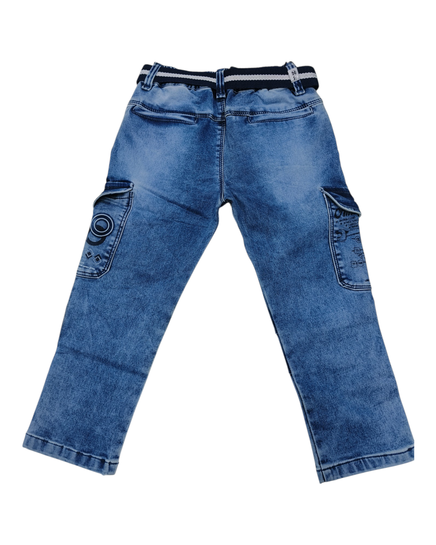 Light Blue Denim Cargo Pants