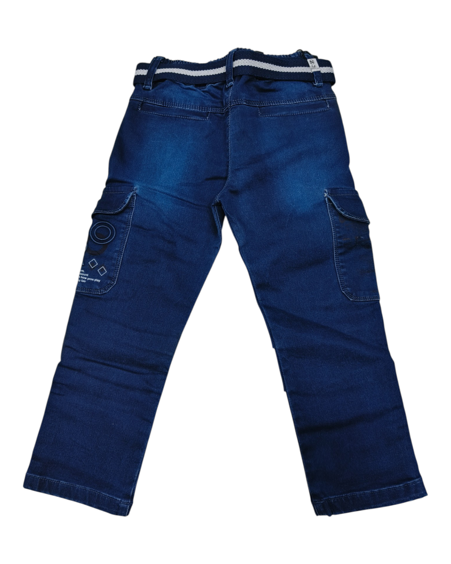 Dark Blue Denim Cargo Pants