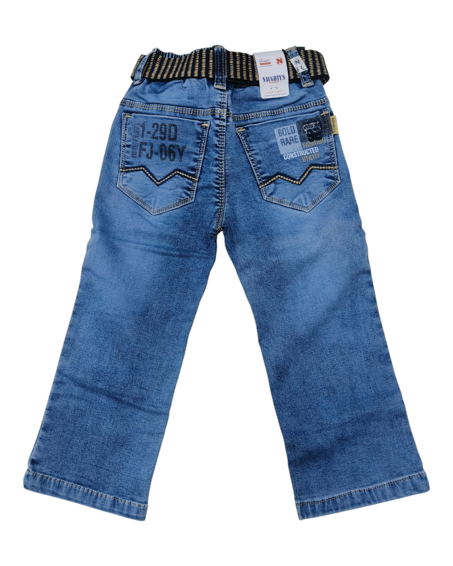 Light Blue Straight Fit Denim Pants