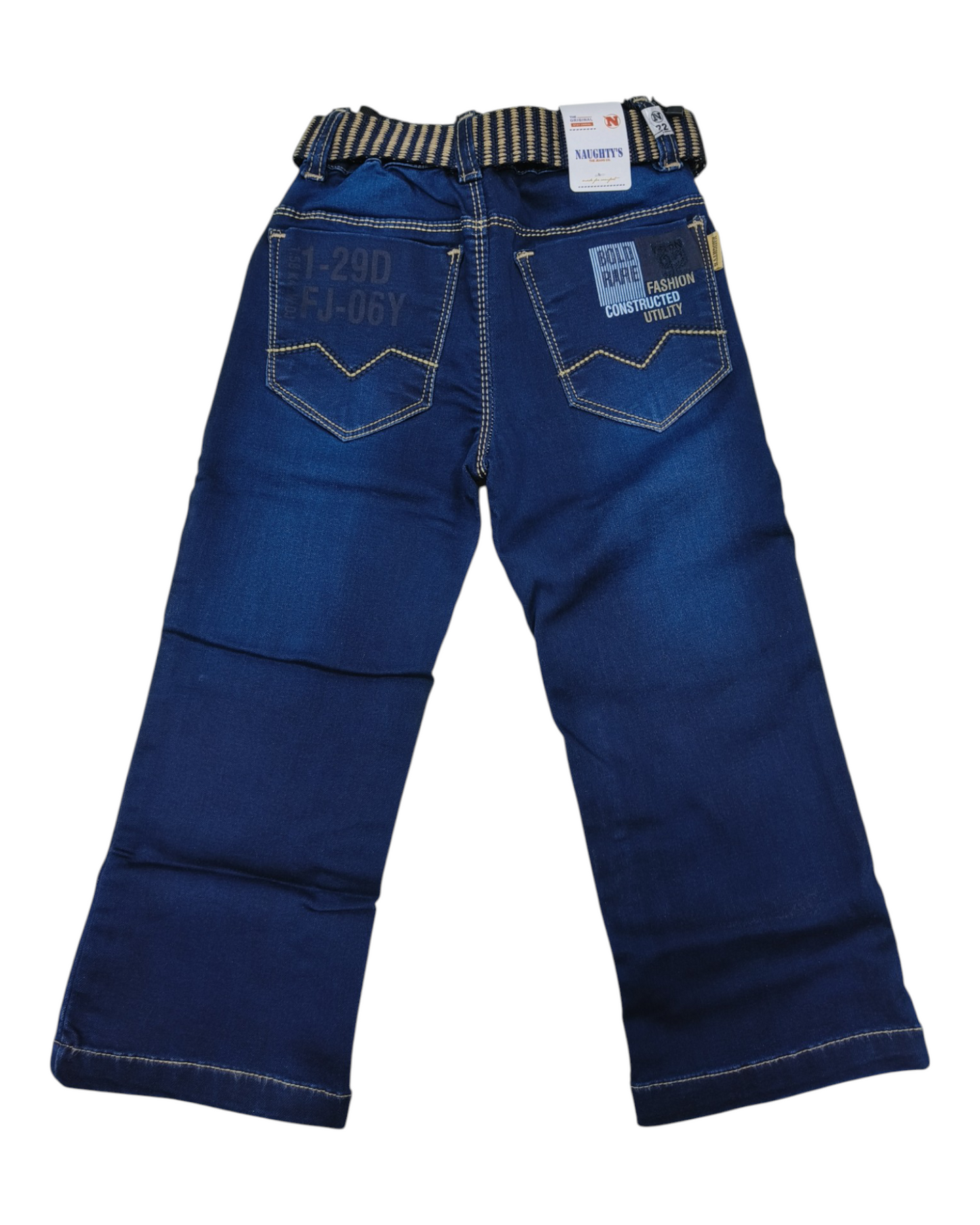 Dark Blue Straight Fit Denim Pants