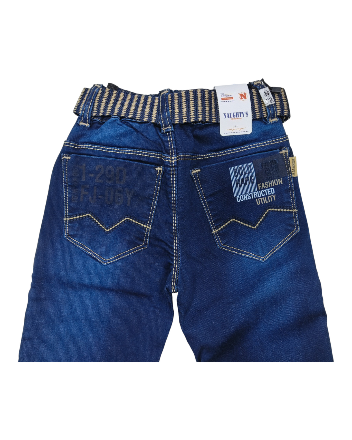Dark Blue Straight Fit Denim Pants