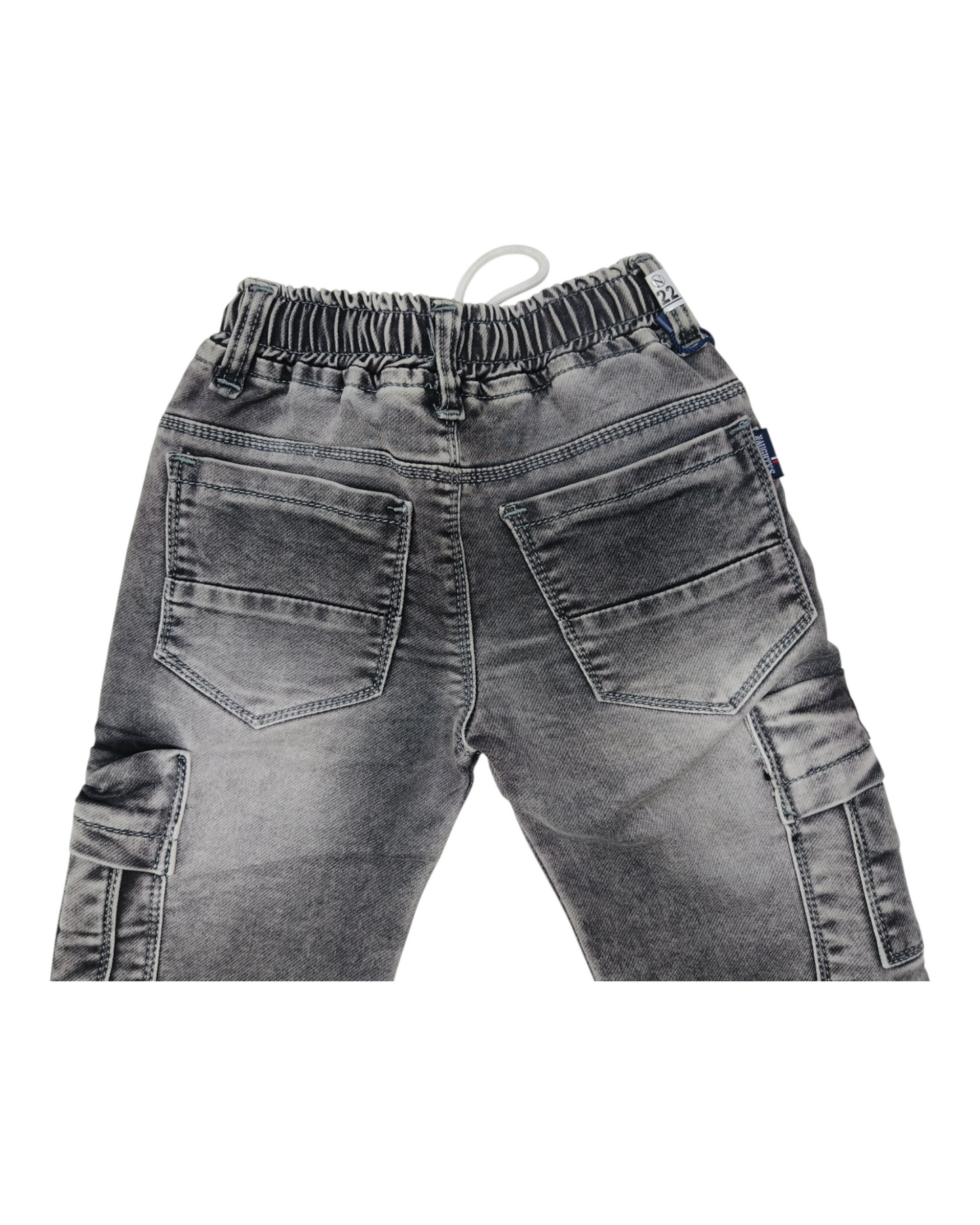 Black Denim Cargo Pants