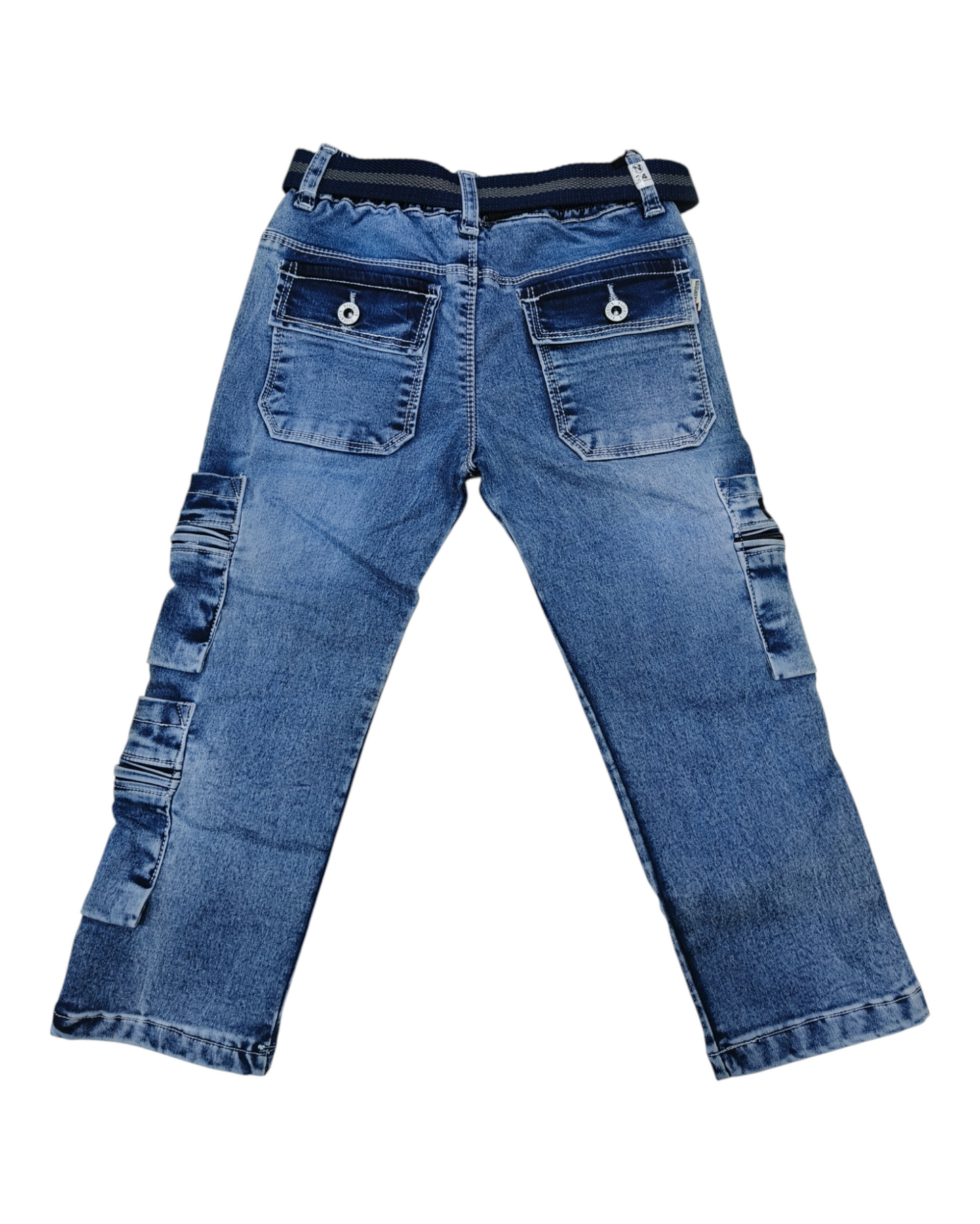 Light Blue Denim Cargo Pants