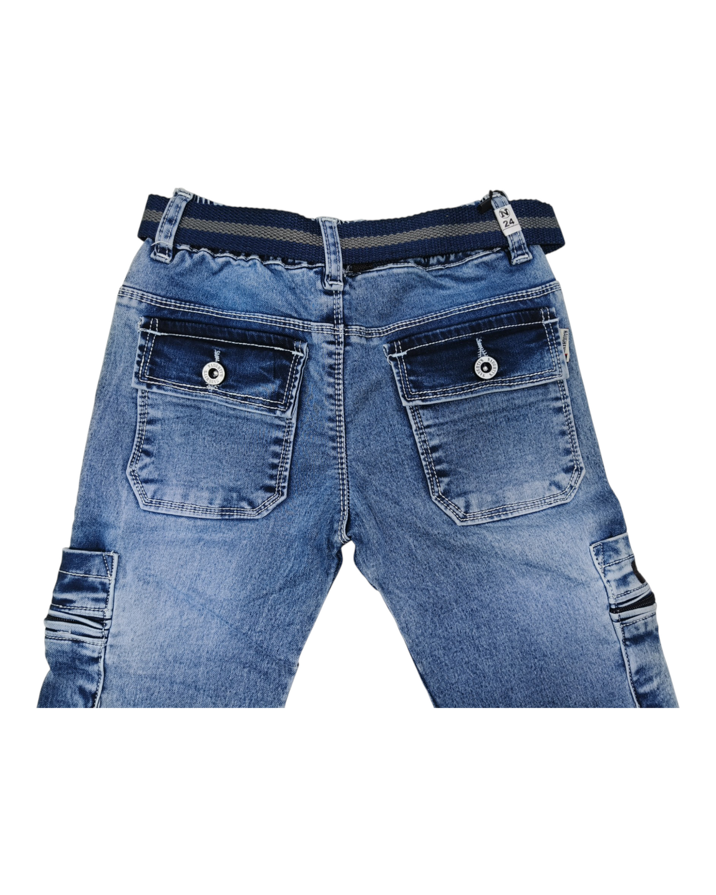 Light Blue Denim Cargo Pants