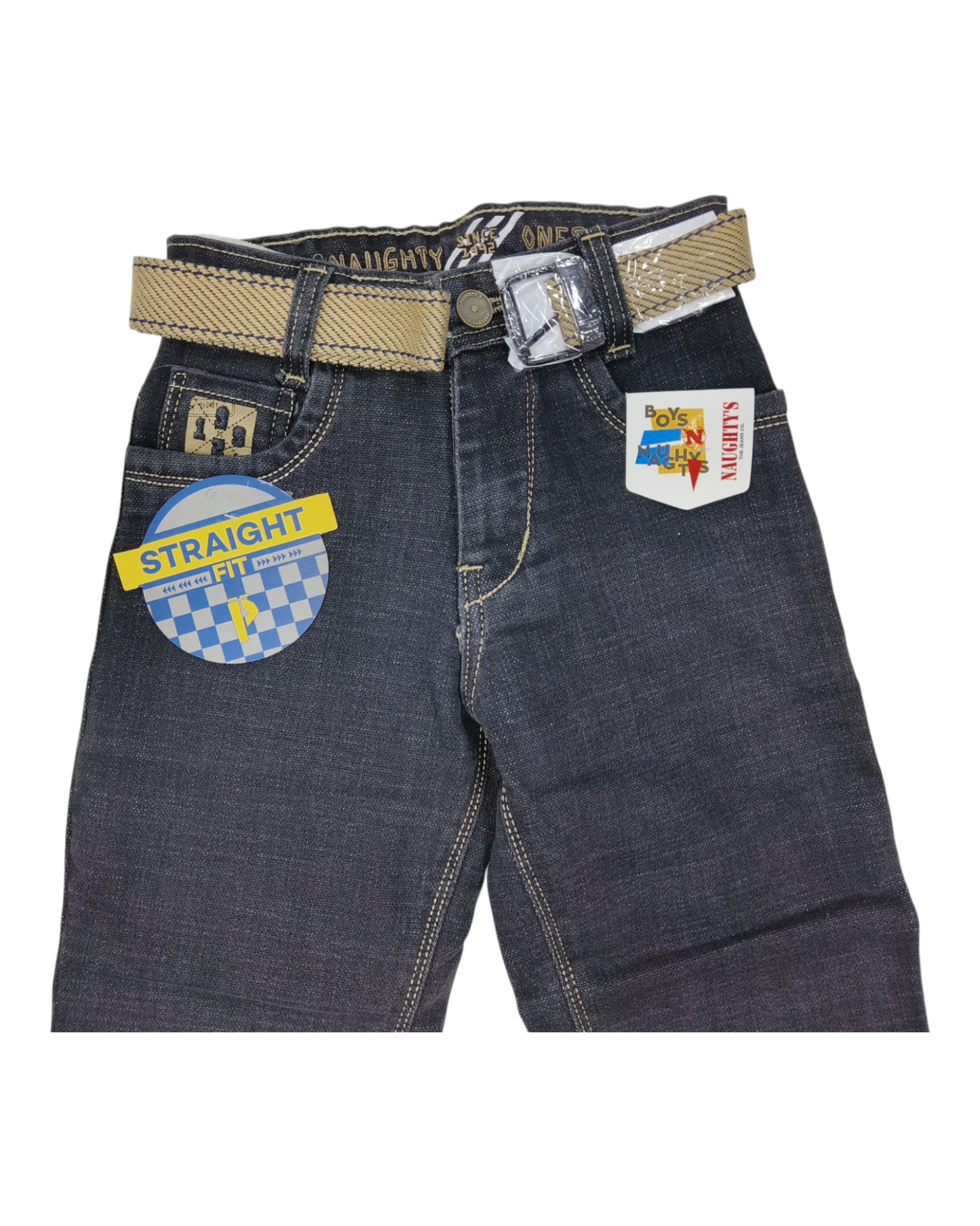 Black Straight fit Denim Pants