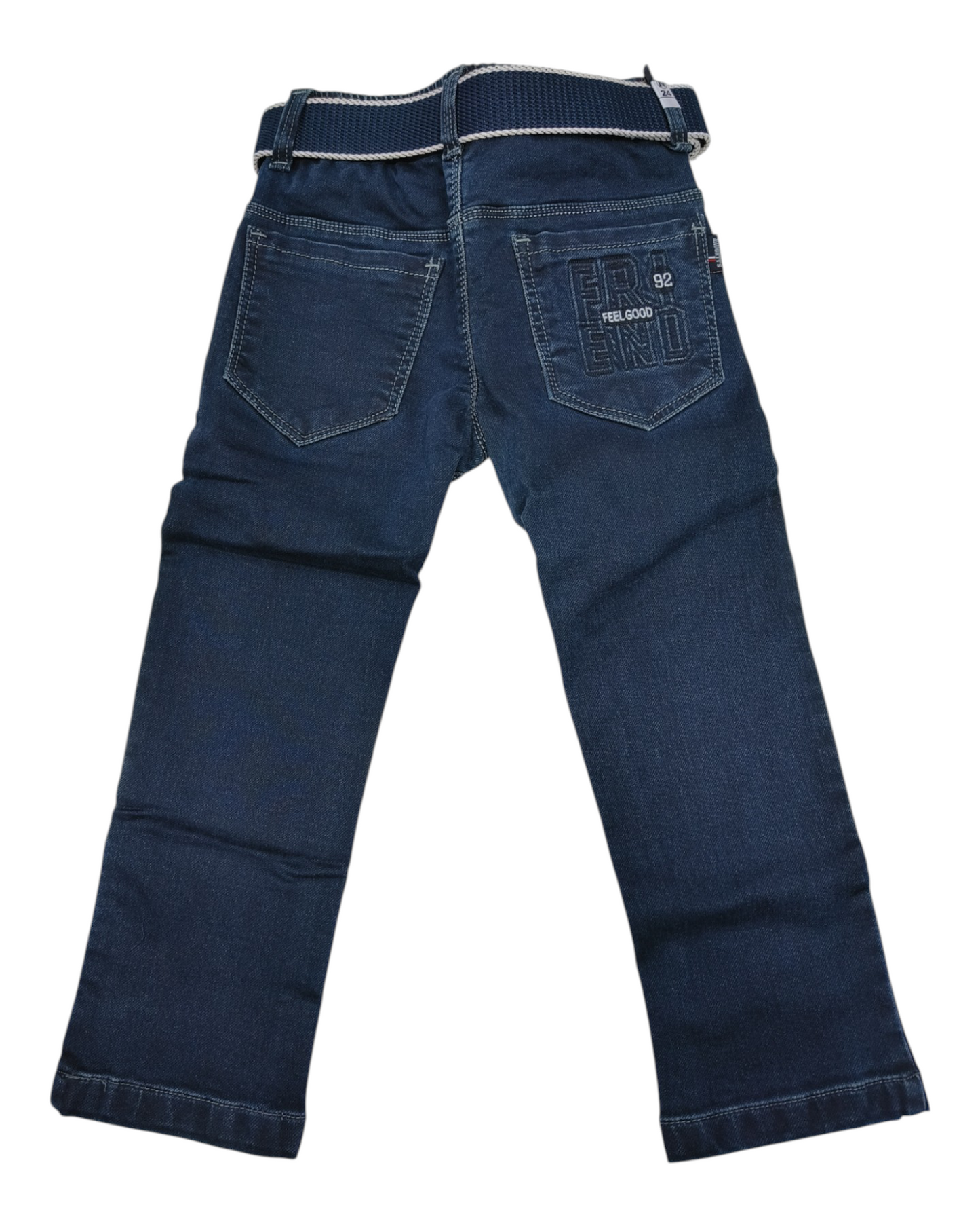 Dark Blue Straight Fit Denim Pants