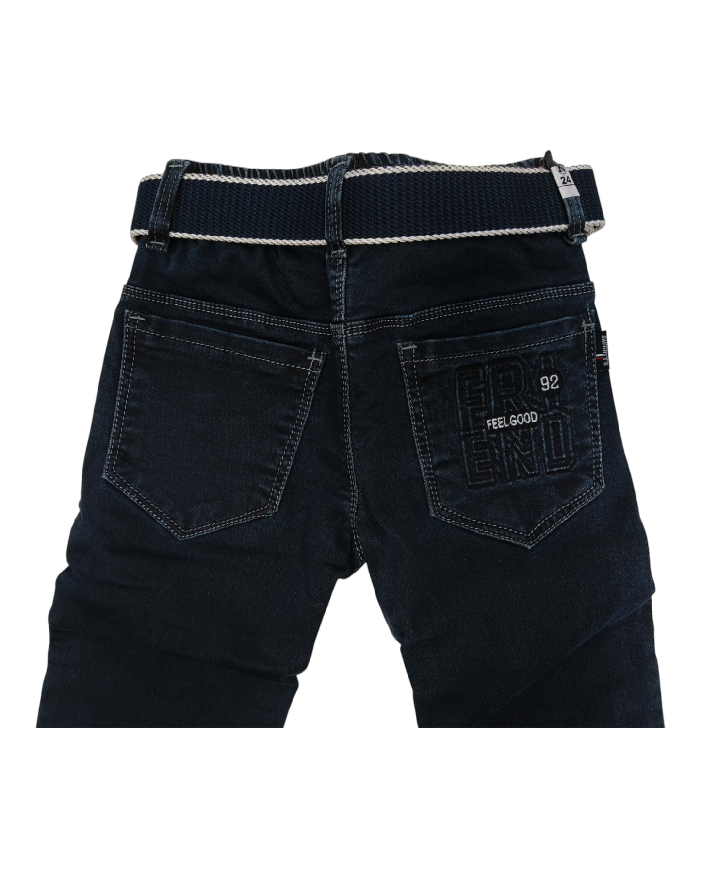 Dark Blue Straight Fit Denim Pants