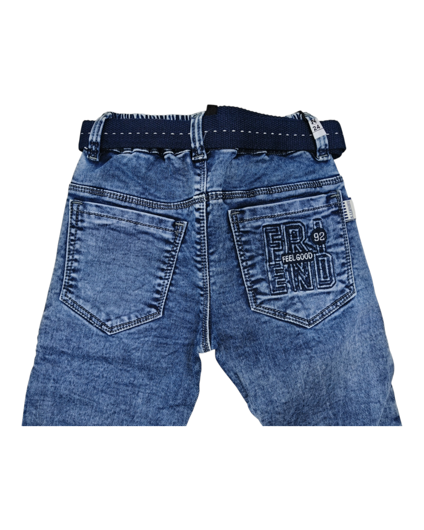 Light Blue Straight Fit Denim Pants