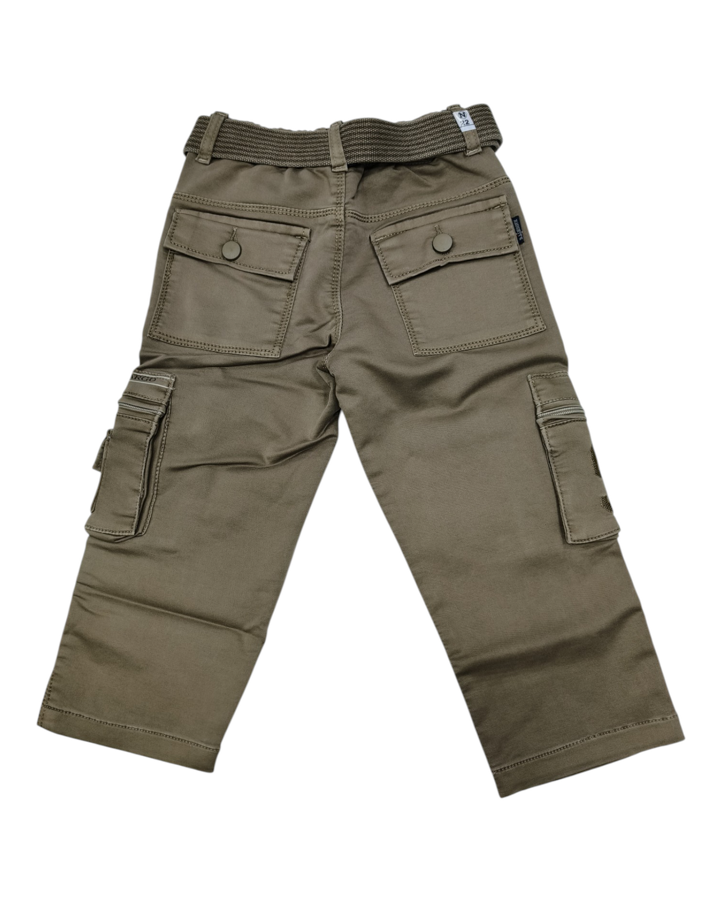 Brown Denim Cargo Pants