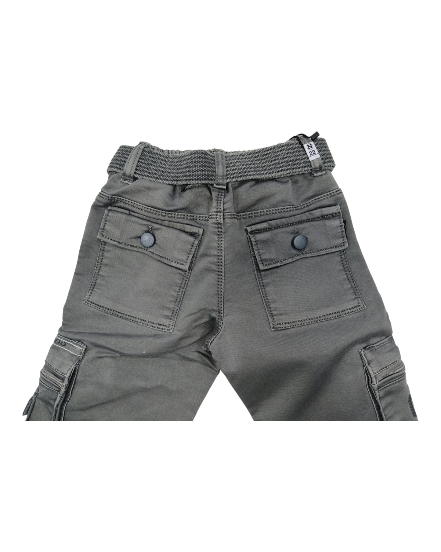 Light Green Denim Cargo Pants