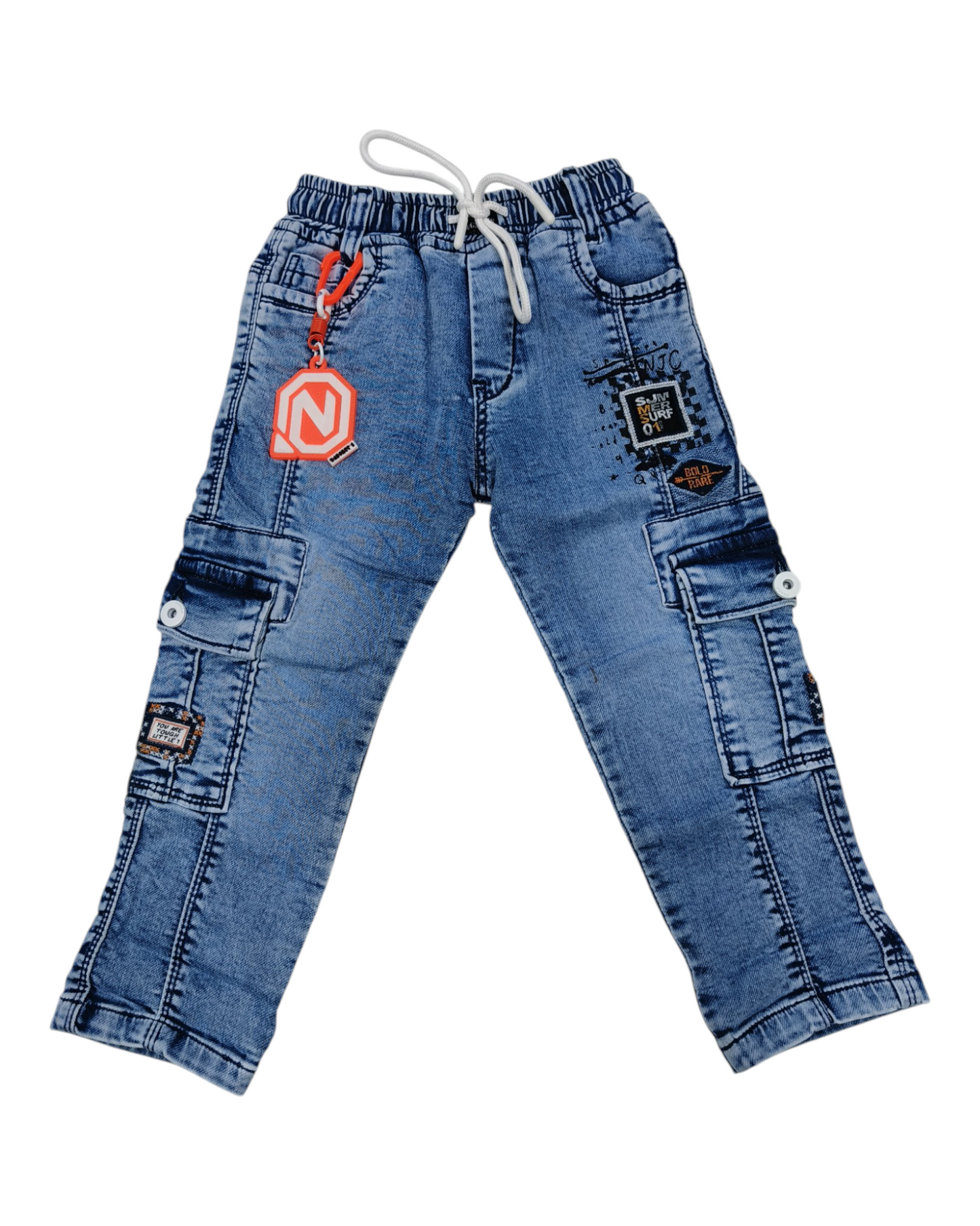 Light Blue Denim Cargo Pants