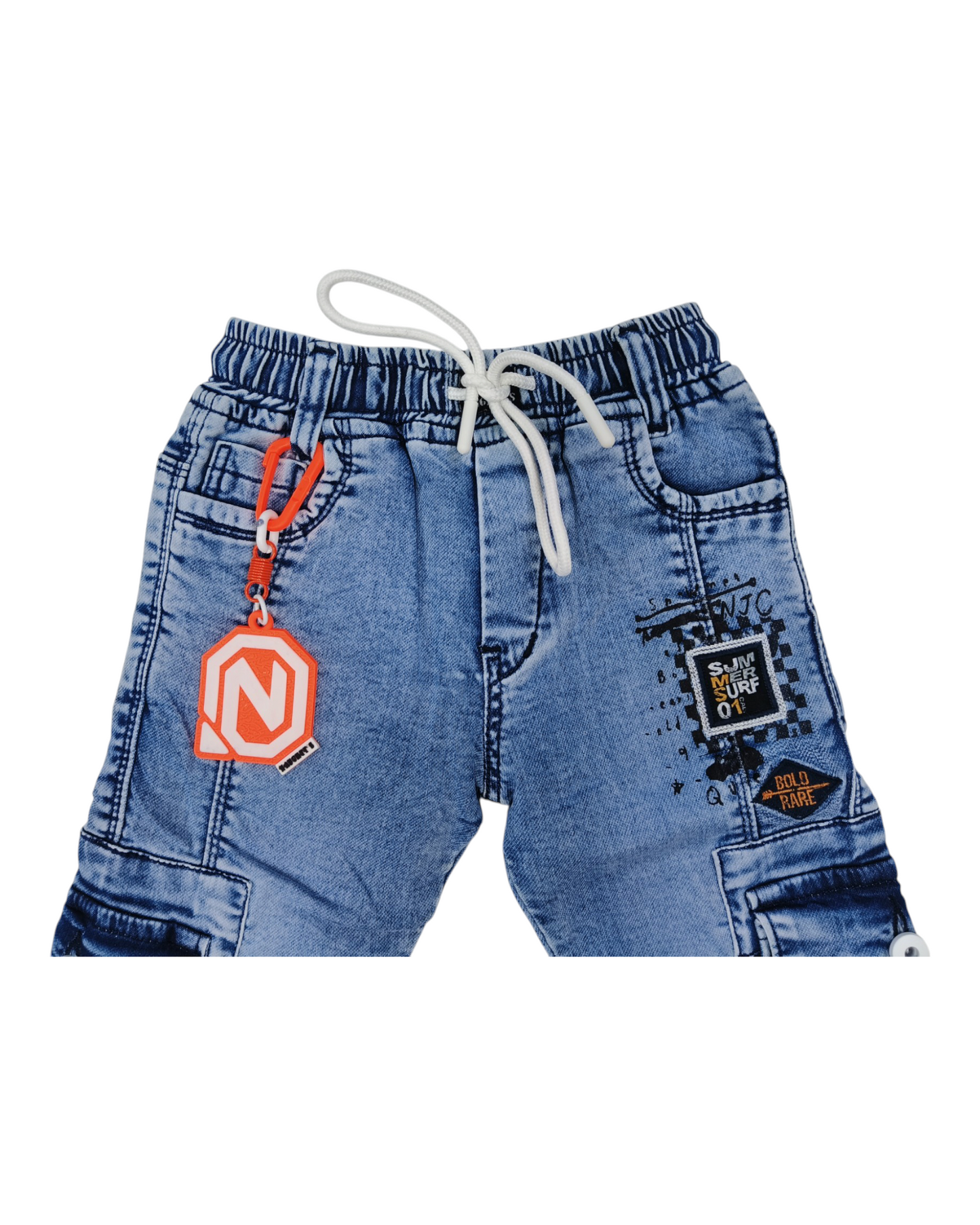 Light Blue Denim Cargo Pants