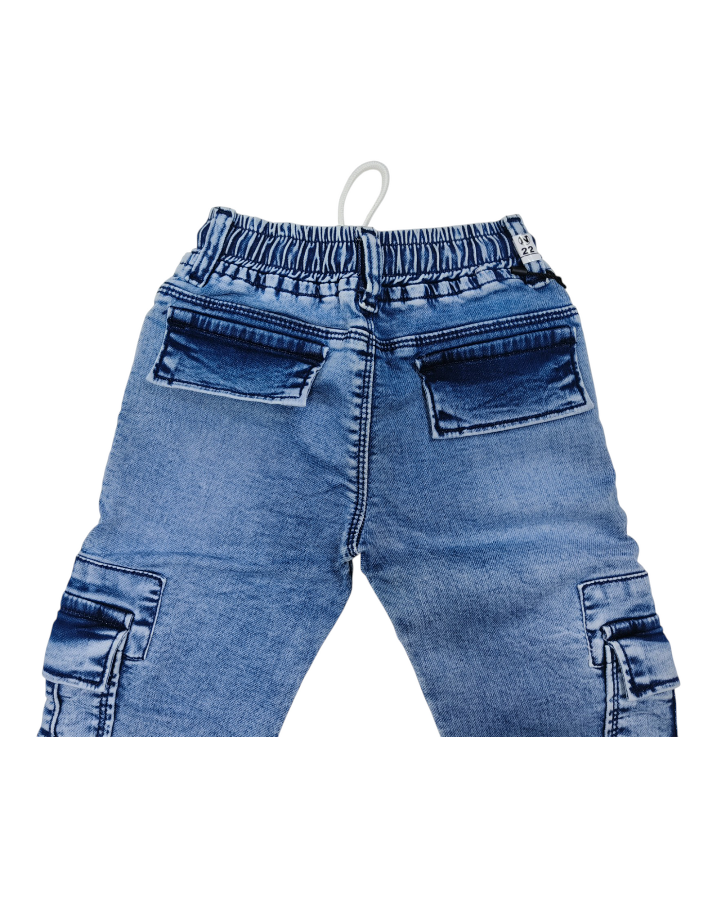 Light Blue Denim Cargo Pants