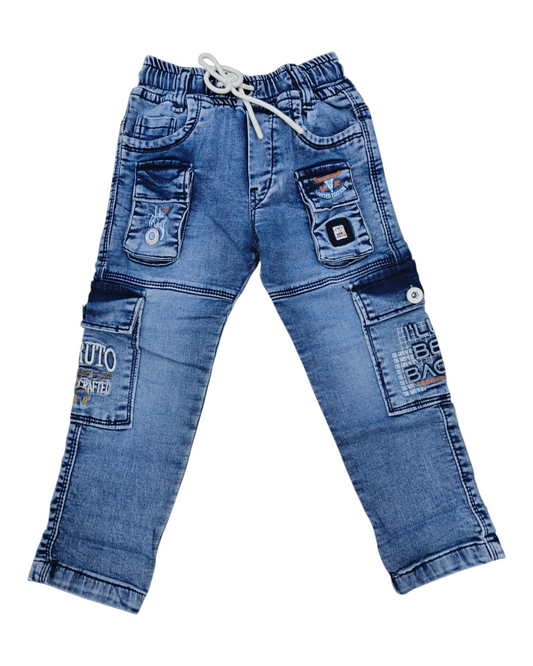Light Blue Denim Cargo Pants