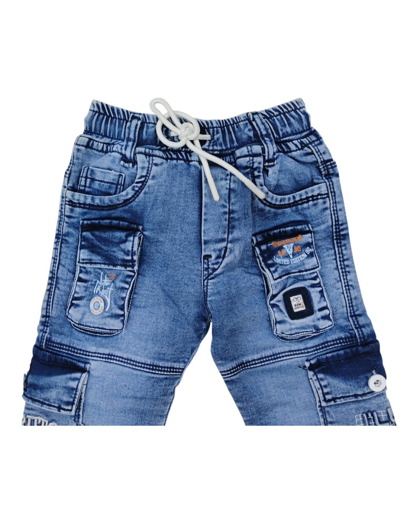 Light Blue Denim Cargo Pants