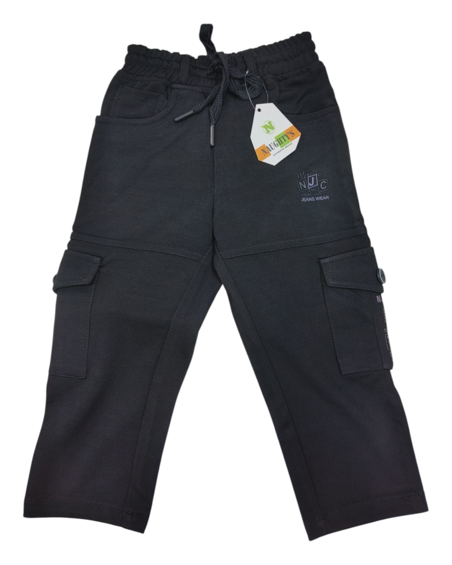 Black Lycra Cargo Pants