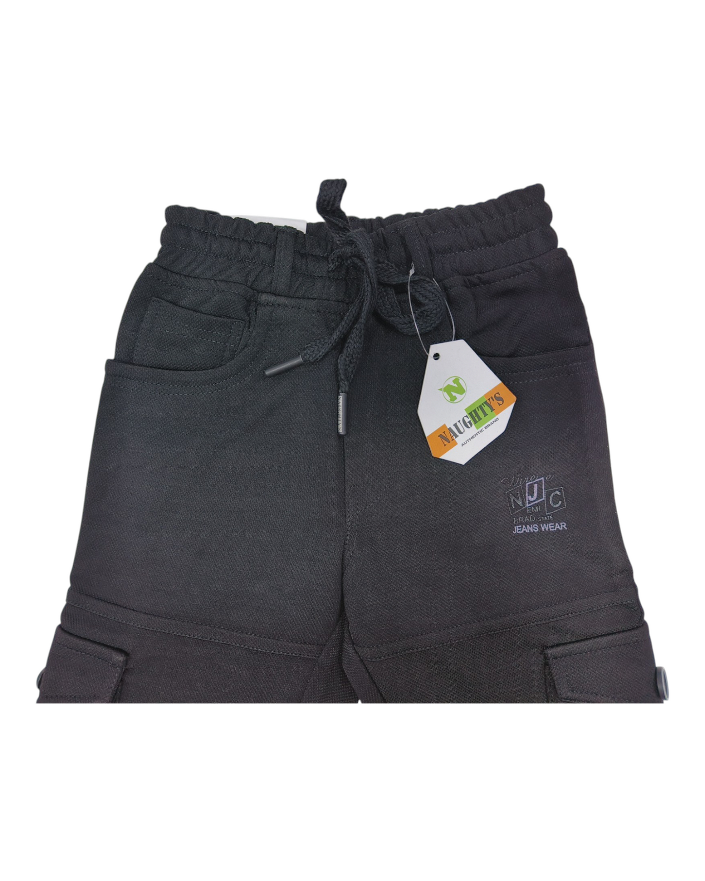 Black Lycra Cargo Pants