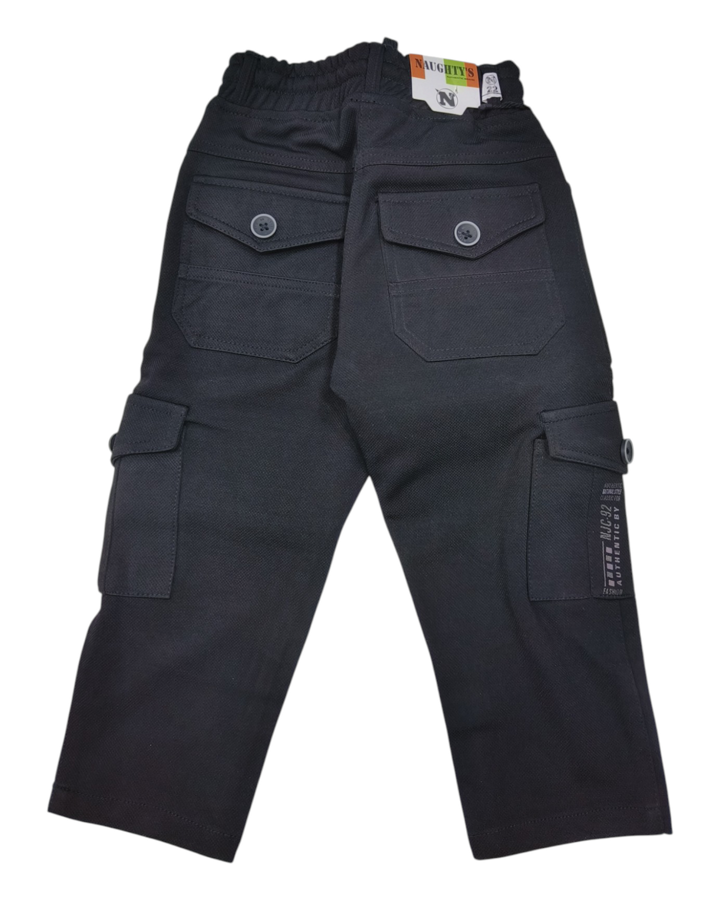 Black Lycra Cargo Pants