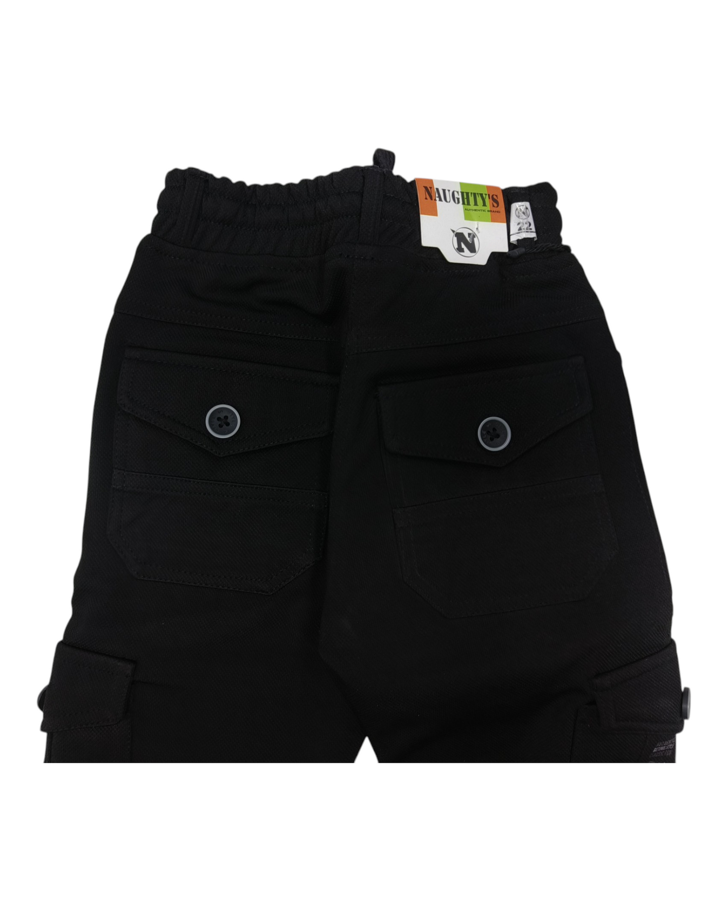 Black Lycra Cargo Pants
