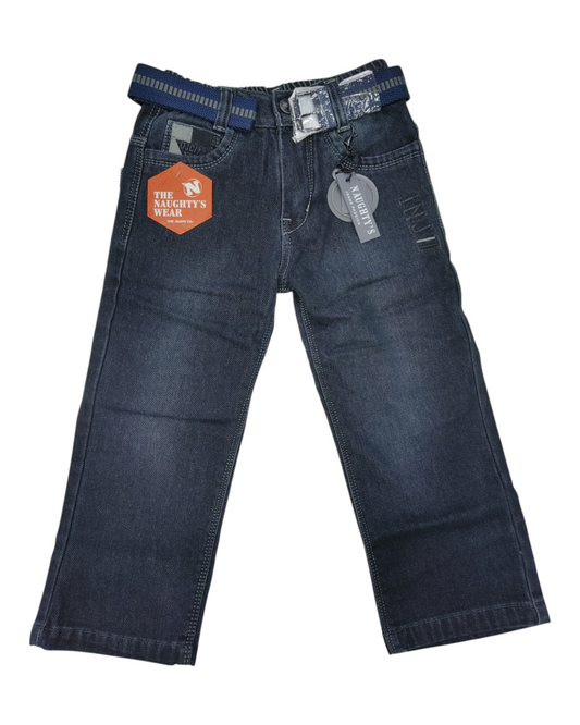Black Straight Fit Denim Pants