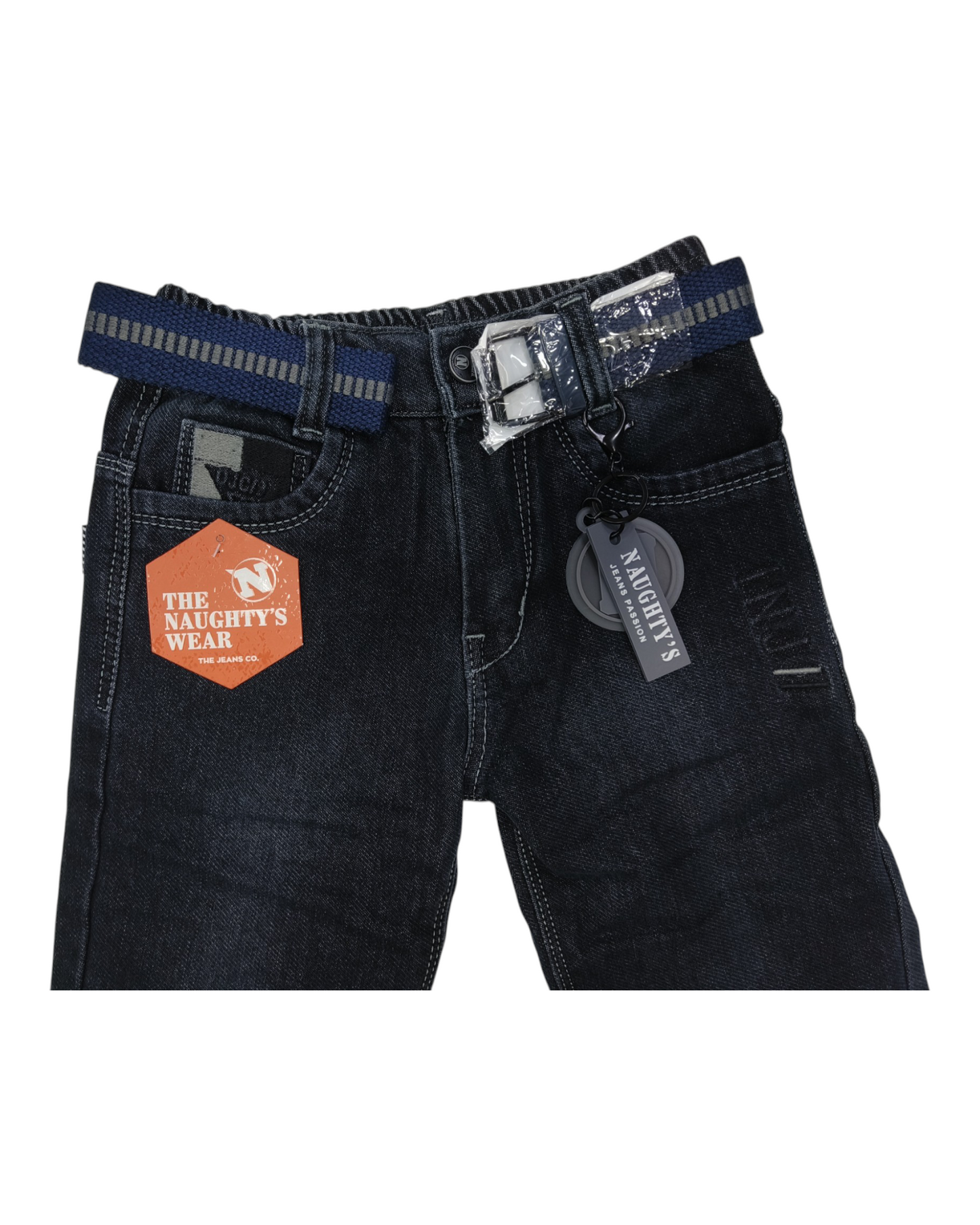 Black Straight Fit Denim Pants