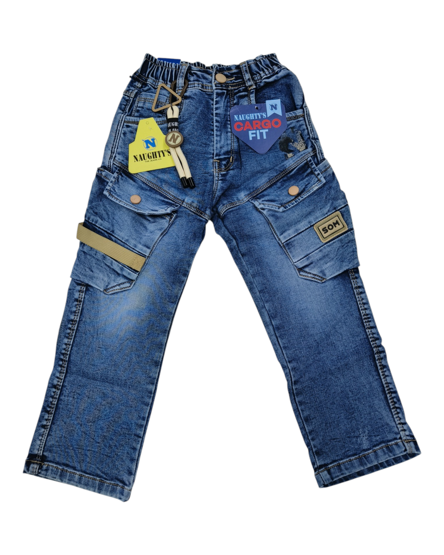 Light Blue Denim Cargo Pants