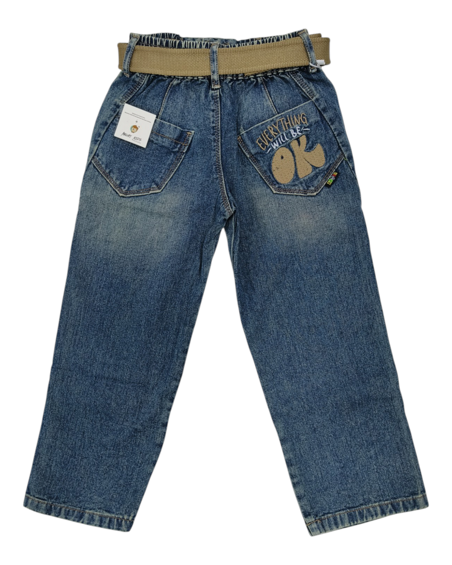 Dusty Blue Kids Cargo Jeans | Streetwear Style