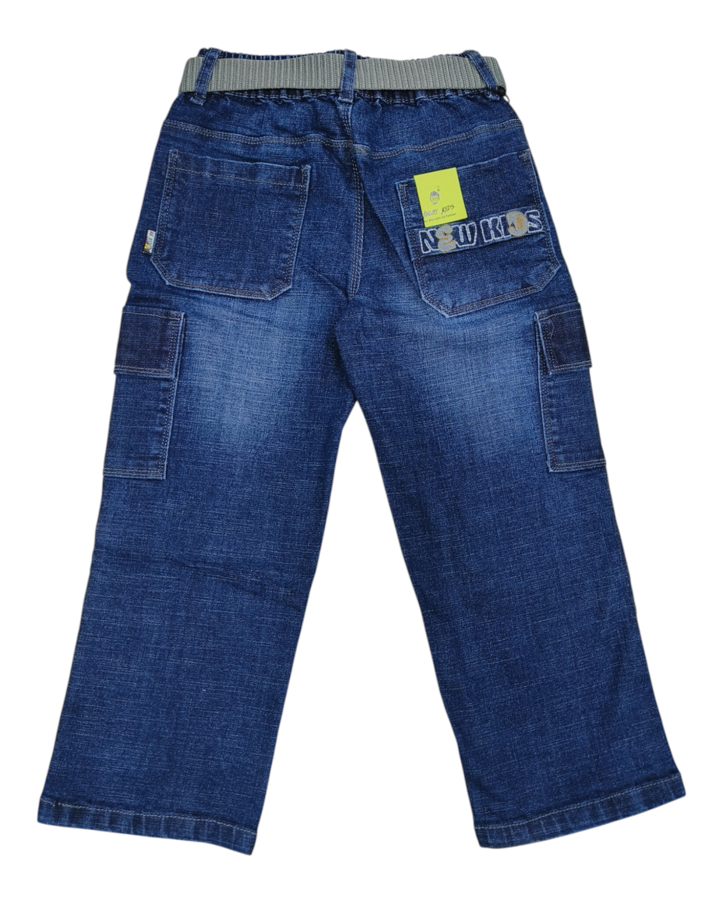 Boys Blue Straight Fit Denim Cargos
