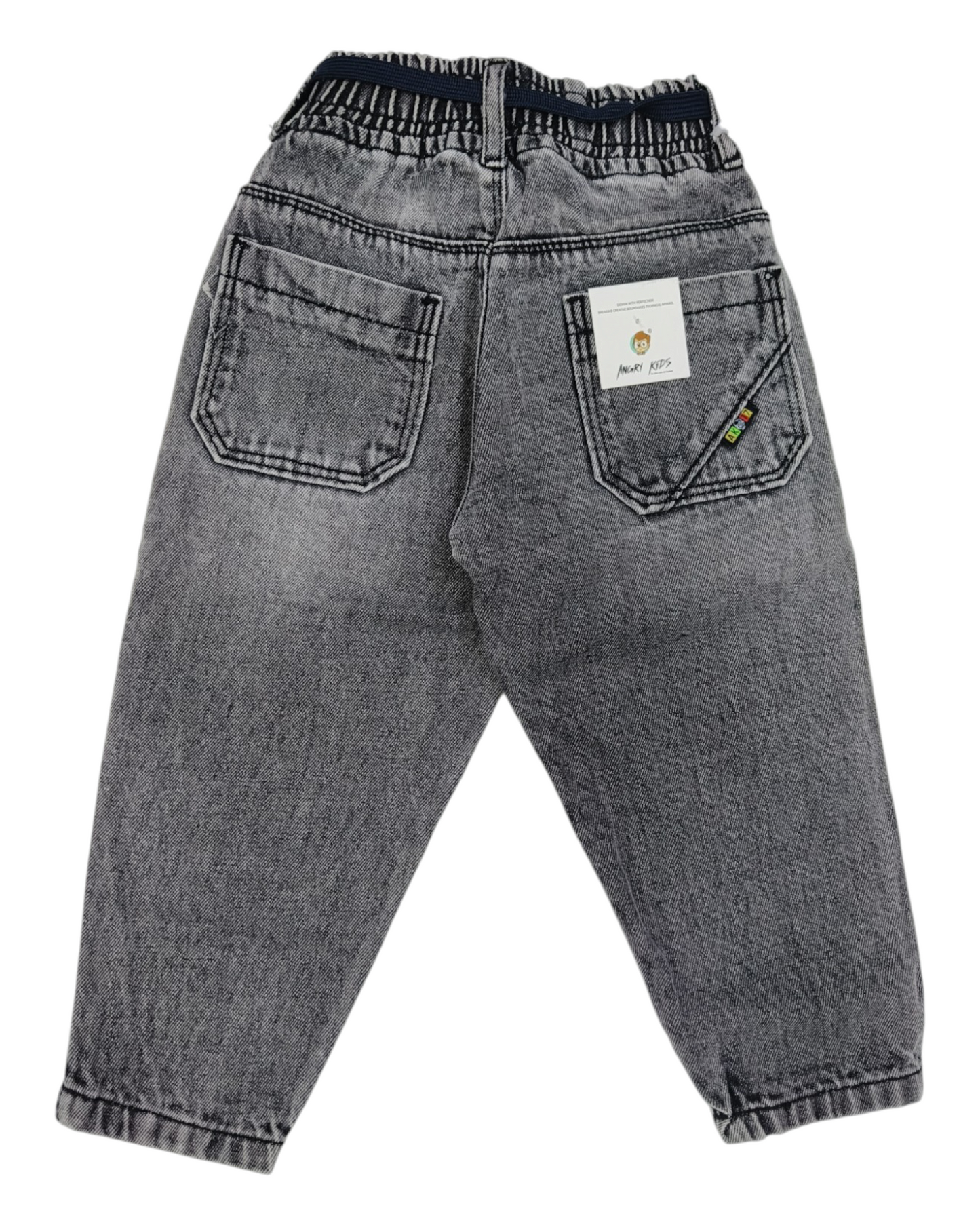 Boys Black Mom Fit Jeans - Streetwear Denim