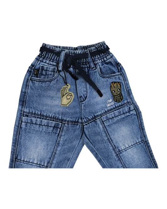 Blue Mom Fit Jeans | Kids Streetwear