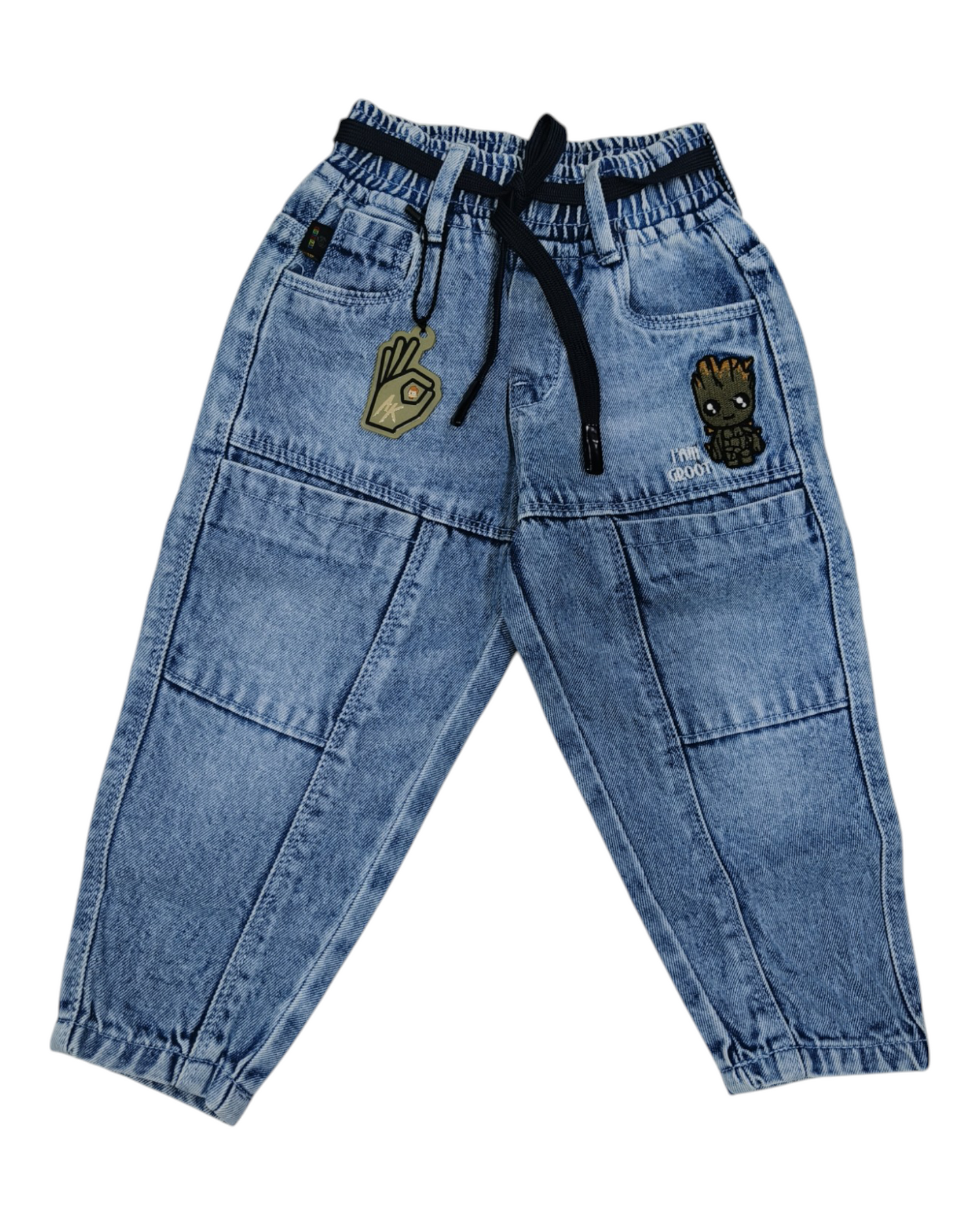 Sky Blue Mom Fit Kids Jeans | Streetwear