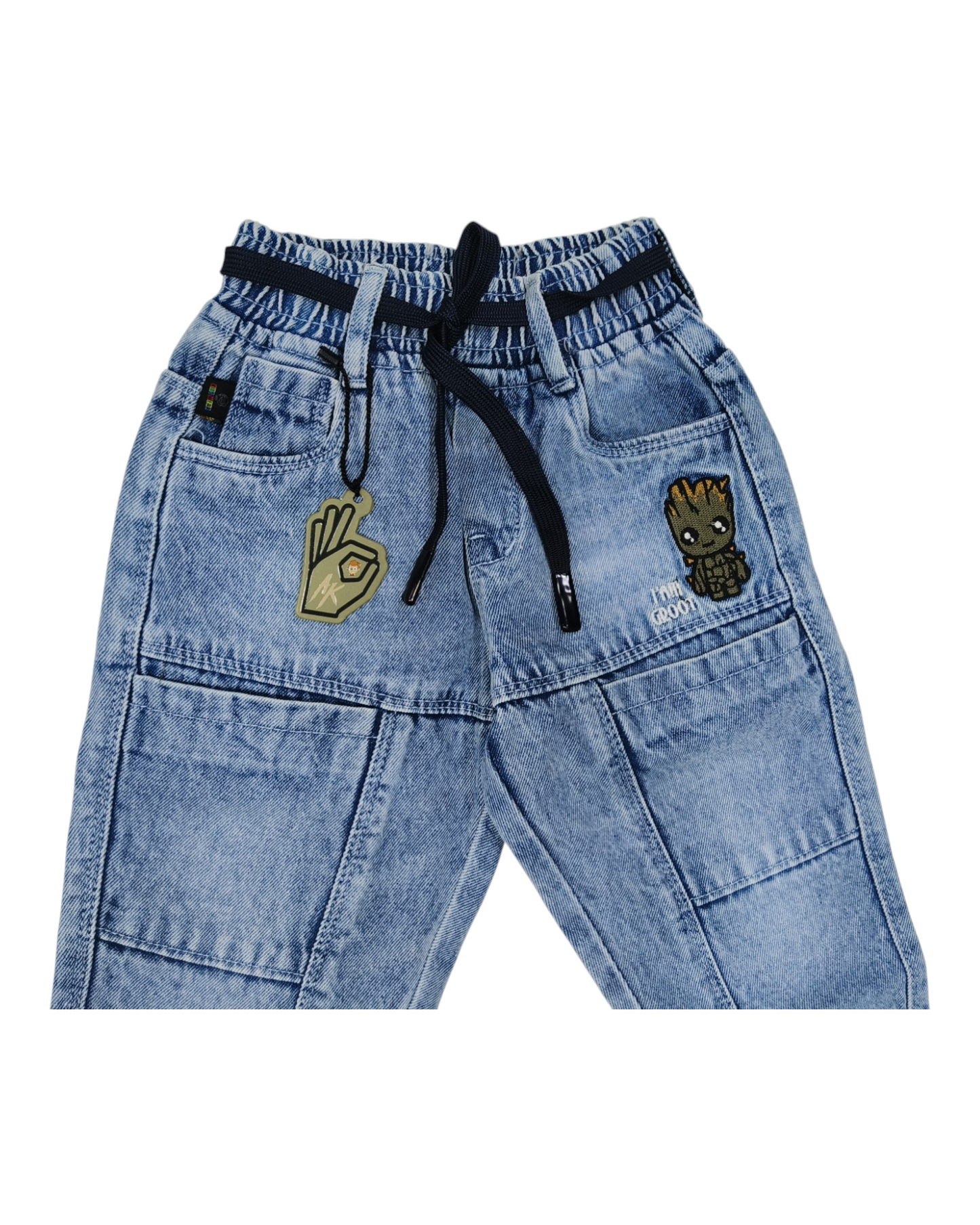 Sky Blue Mom Fit Kids Jeans | Streetwear