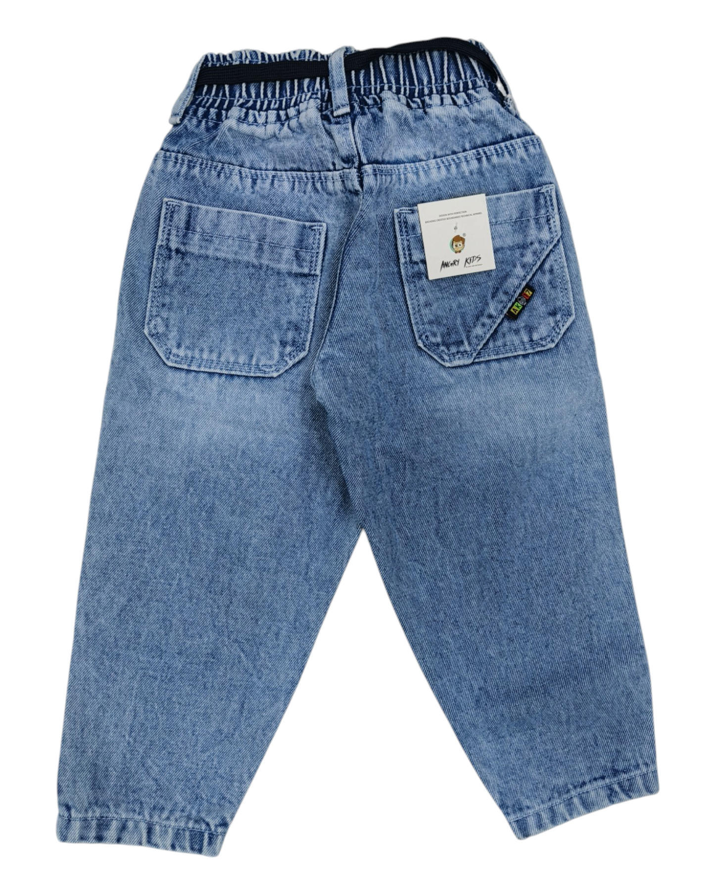 Sky Blue Mom Fit Kids Jeans | Streetwear