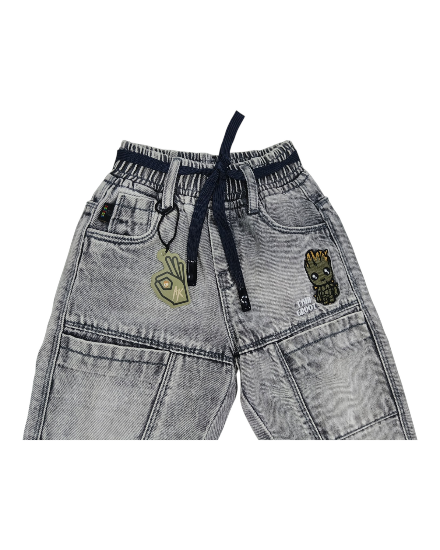 Gray Boys Mom Fit Jeans | Kids Streetwear Denim