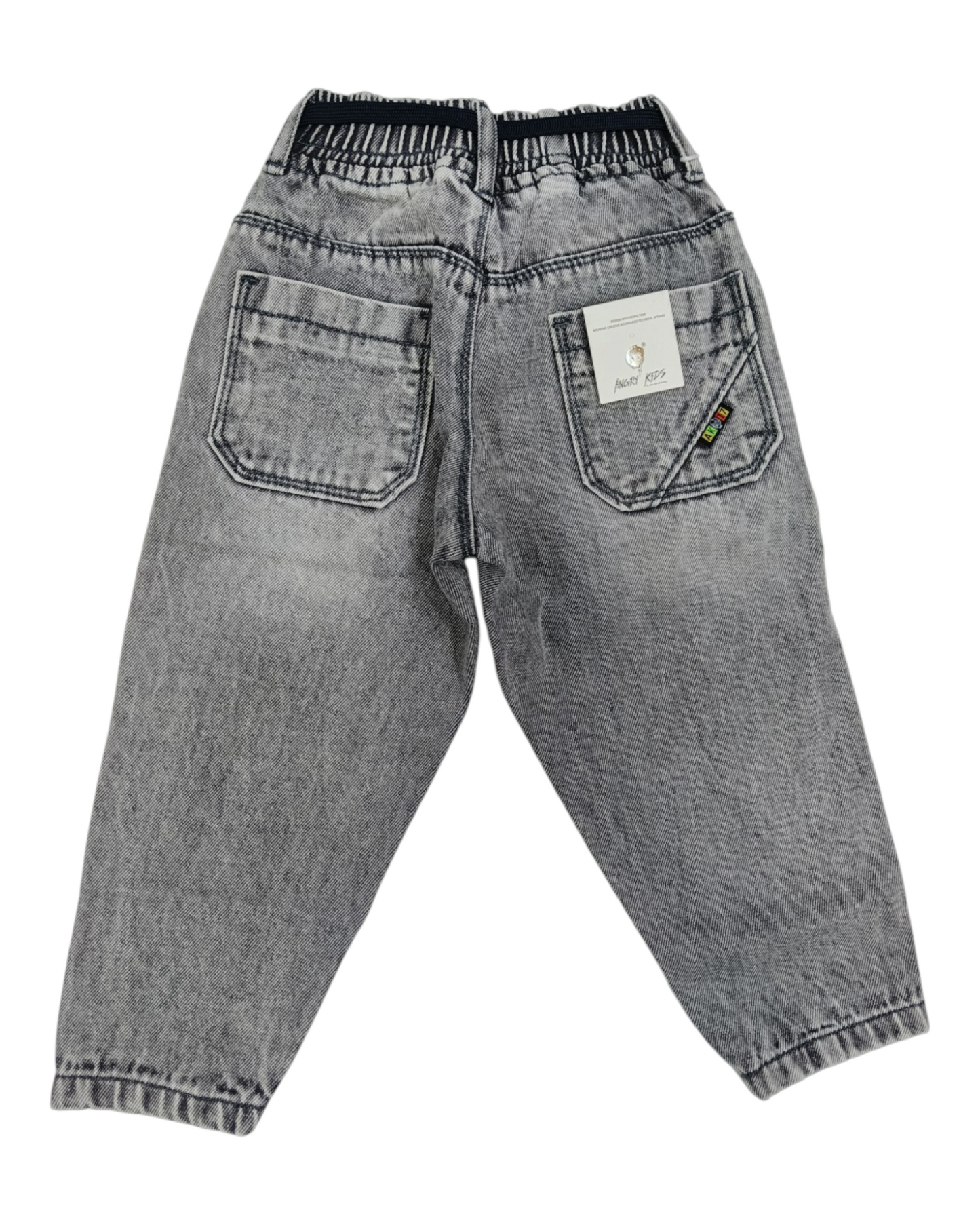 Gray Boys Mom Fit Jeans | Kids Streetwear Denim